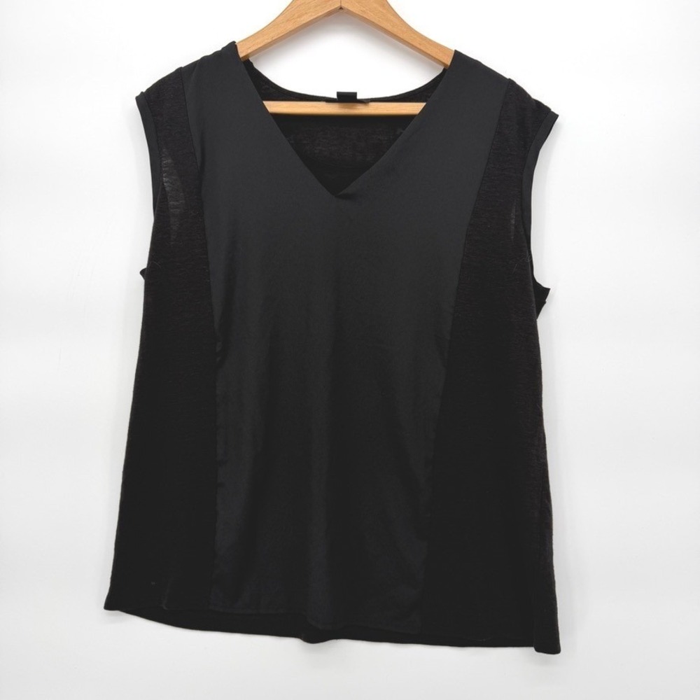Metaphor Mixed Fabric Sleeveless Lightweight Aline Casual Edgy Tank Top Size XL